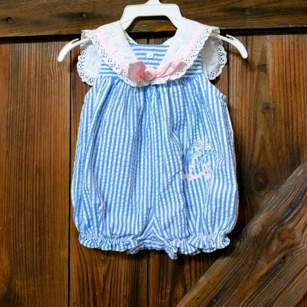 Vintage Class Club Baby Sailor's Romper